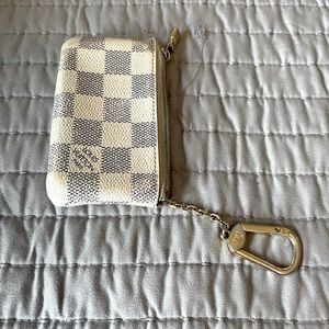 Authentic Louis Vuitton Damier Azur key pouch